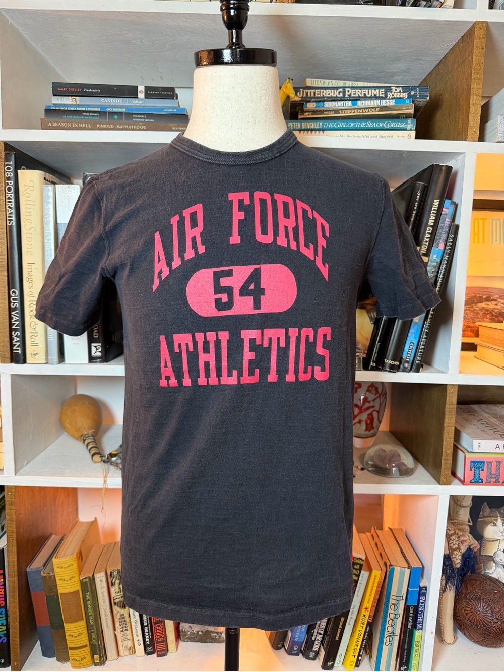 Mccoy Black Short Sleeve Tee with Pink Air Force Athletics Print